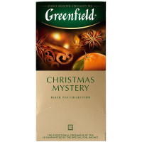 Чай Greenfield Christmas mystery чёрный в пакетиках, 25х1.5г Чай Greenfield Christmas mystery чёрный в пакетиках, 25х1.5г