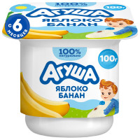 Творожок детский Агуша Яблоко-банан с 6 месяцев 3.9%, 100г Творожок детский Агуша Яблоко-банан с 6 месяцев 3.9%, 100г