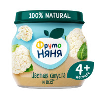 Пюре ФрутоНяня из цветной капусты с 4 месяцев, 80г