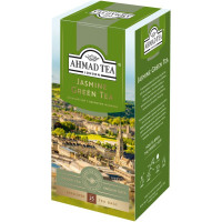 Чай Ahmad Tea зелёный с жасмином в пакетиках, 25х2г Чай Ahmad Tea зелёный с жасмином в пакетиках, 25х2г