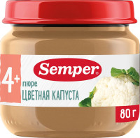 Пюре Semper цветная капуста с 4 месяцев, 80г