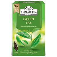 Чай Ahmad Tea Green Tea зелёный байховый листовой, 100г Чай Ahmad Tea Green Tea зелёный байховый листовой, 100г