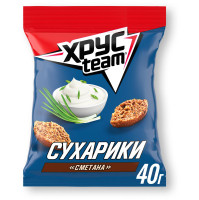 Сухарики Хрусteam Сметана, 40г Сухарики Хрусteam Сметана, 40г