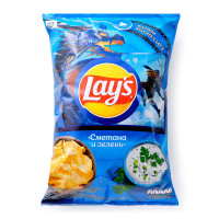Чипсы Lay's Сметана и зелень картофельные 225г