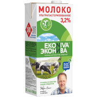 Молоко ультрапастеризованное ЭкоНива 3.2%, 1л Молоко ультрапастеризованное ЭкоНива 3.2%, 1л