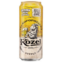 Пиво Velkopopovicky Kozel светлое 4%, 450мл Пиво Velkopopovicky Kozel светлое 4%, 450мл