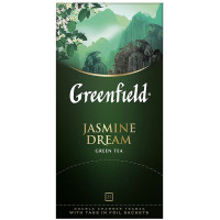 Чай Greenfield Jasmine Dream зелёный в пакетиках, 25х2г Чай Greenfield Jasmine Dream зелёный в пакетиках, 25х2г