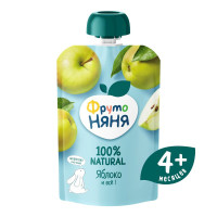 Пюре ФрутоНяня яблочное с 4 месяцев, 90г Пюре ФрутоНяня яблочное с 4 месяцев, 90г