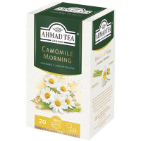 Чай Ahmad Tea Camomile Morning травяной с ромашкой и лимонным сорго в пакетиках, 20х1.5г Чай Ahmad Tea Camomile Morning травяной с ромашкой и лимонным сорго в пакетиках, 20х1.5г