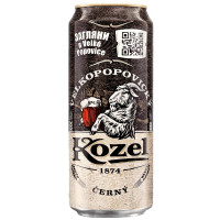 Пиво Velkopopovicky Kozel тёмное 3.7%, 450мл Пиво Velkopopovicky Kozel тёмное 3.7%, 450мл