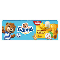 Пирожное Медвежонок Барни бисквитное с бананово-йогуртовой начинкой, 150г