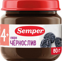 Пюре Semper чернослив с 4 месяцев, 80г