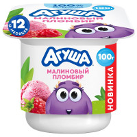 Творожок детский Агуша Малиновый пломбир с 12 месяцев 3.9%, 100г Творожок детский Агуша Малиновый пломбир с 12 месяцев 3.9%, 100г