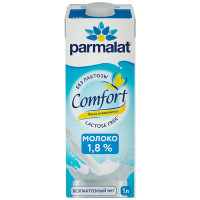 Молоко Parmalat Comfort ультрапастеризованное безлактозное 1.8%, 1л Молоко Parmalat Comfort ультрапастеризованное безлактозное 1.8%, 1л