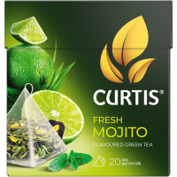 Чай Curtis Fresh Mojito зелёный ароматизированный в пирамидках, 20х1.47г Чай Curtis Fresh Mojito зелёный ароматизированный в пирамидках, 20х1.47г