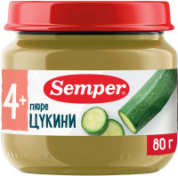 Пюре Semper из цукини с 4 месяцев, 80г