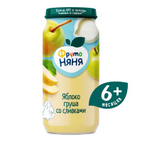 Пюре ФрутоНяня из яблок и груш со сливками с 6 месяцев, 250г