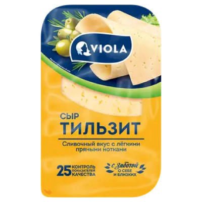 Изображение товара Сыр полутвёрдый Viola Тильзит 45%, 120г