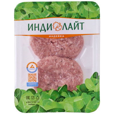 Изображение товара Бифштекс из индейки ИндиЛайт рубленый охлажденный, 200г