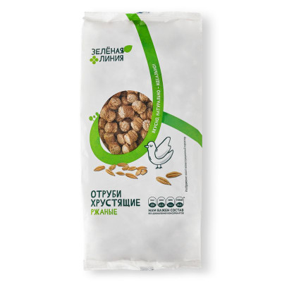 Изображение товара Отруби хрустящие ржаные Зелёная Линия, 230г