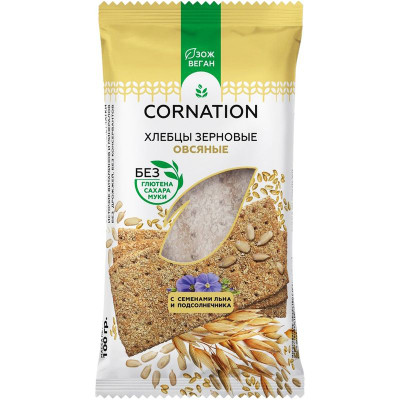 Изображение товара Хлебцы Cornation зерновые овсяные, 100г