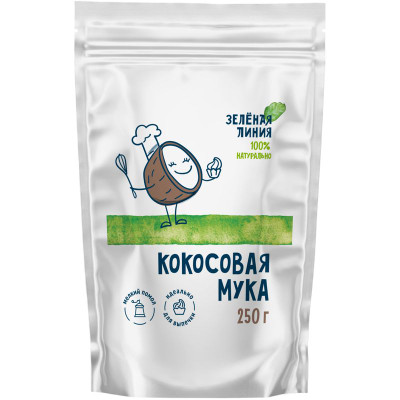 Изображение товара Мука кокосовая Зелёная Линия, 250г