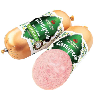 Изображение товара Ветчина Самирель Куриная халяль вареная, 450г