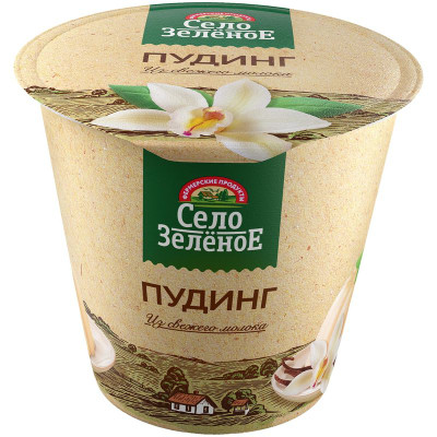 Изображение товара Пудинг молочный Село Зелёное ванильный 3%, 120г