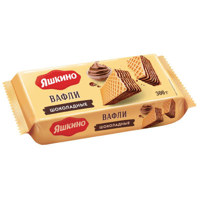 Изображение товара Вафли Яшкино Шоколадные, 300г