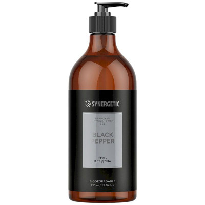 Изображение товара Гель для душа Synergetic Чёрный перец парфюмированный, 750мл