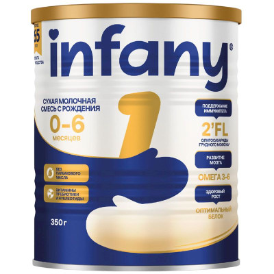 Изображение товара Смесь Infany 1 сухая молочная для детей с рождения до 6 месяцев, 350г