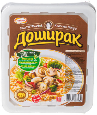 Изображение товара Лапша Доширак быстрого приготовления со вкусом грибов, 90г