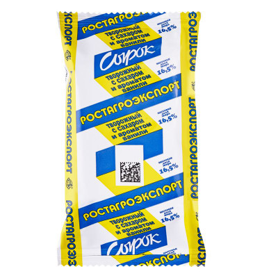 Изображение товара Сырок творожный Ростагроэкспорт с ванилином 16.5%, 90г