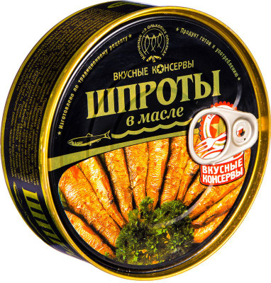 Изображение товара Шпроты Вкусные Консервы в масле, 240г