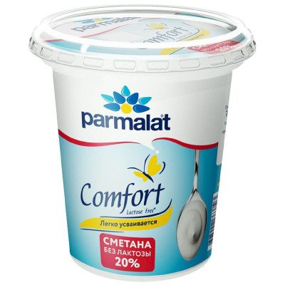 Изображение товара Сметана Parmalat Comfort безлактозная 20%, 300г