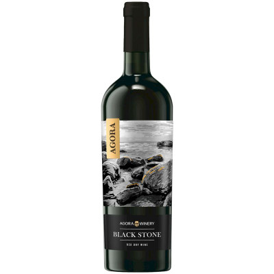 Изображение товара Вино сухое красное Агора Блэк Стоун 13%, 0.75л