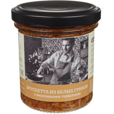 Изображение товара Брускетта Tomtom из белых грибов с вялеными томатами, 140г