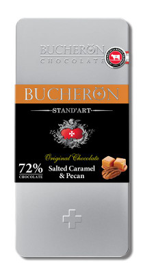 Изображение товара Шоколад горький Bucheron с солёной карамелью и пеканом, 100г