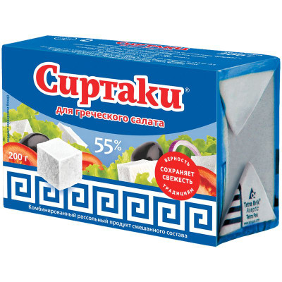 Изображение товара Продукт рассольный Сиртаки Original для греческого салата 55%, 200г