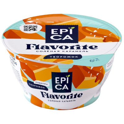 Изображение товара Десерт Еpica Flavorite творожный с соленой карамелью 7.6%, 130г