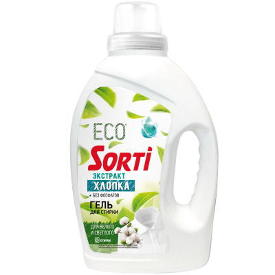 Изображение товара Гель Sorti Экстракт хлопка для стирки, 1.2л