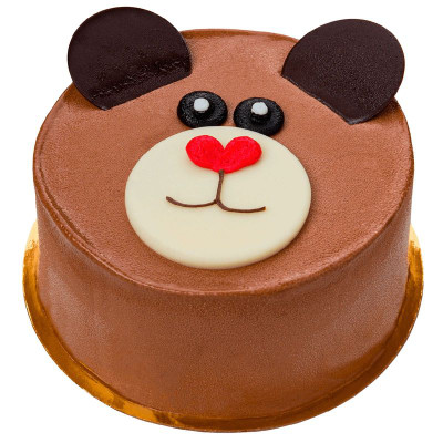 Изображение товара Бэнто-торт Мишка с ароматом ванили и сливочного шоколада с карамельной прослойкой, 300г