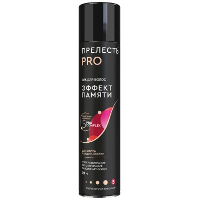Изображение товара Лак для волос Прелесть Professional Эффект памяти сверхсильная фиксация, 300мл