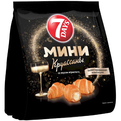 Изображение товара Мини круассаны 7 Days с кремом со вкусом игристого вина, 265г