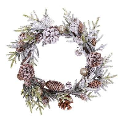 Изображение товара Новогоднее украшение Венок Зимний лес Маркет, 20см