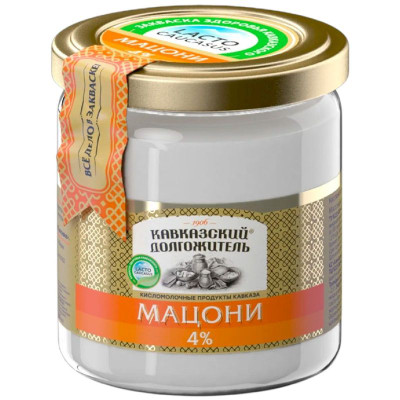 Изображение товара Мацони Кавказский Долгожитель 4%, 400г
