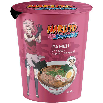 Изображение товара Лапша Naruto рамен карри-говядина, 65г