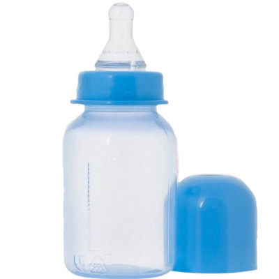 Изображение товара Бутылочка для кормления Курносики с силиконовой соской цветная 11129, 125мл