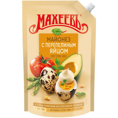 Изображение товара Майонез Махеевъ С перепелиным яйцом, 655мл