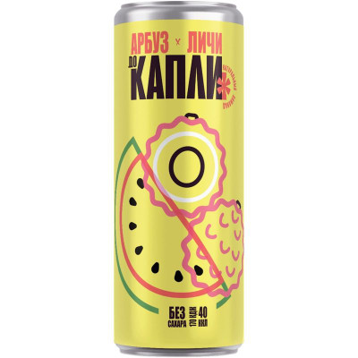 Изображение товара Напиток газированный До Капли арбуз-личи, 330мл